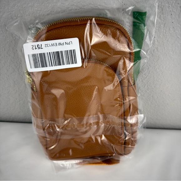 NWOT Genuine Leather RFID Blocking Small Sling Bag Women Crossbody Brown - Picture 8 of 15